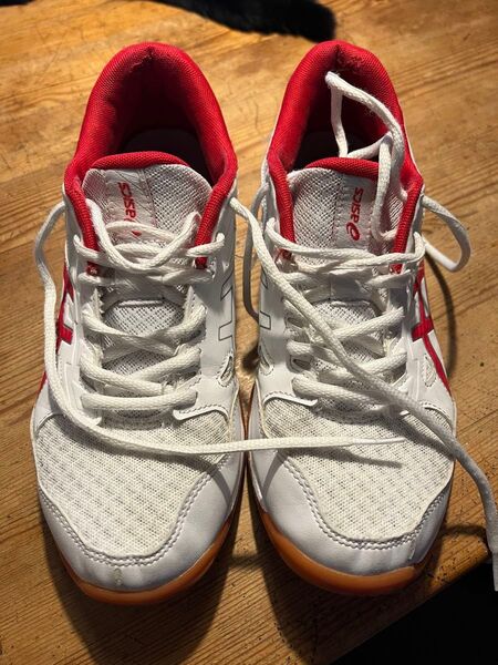 asics アシックス バレーボールシューズ GEL-ROCKET11 25.0 ホワイト×レッド