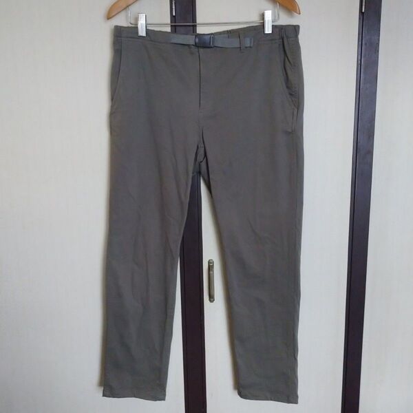 CIAOPANlC ボトムス パンツ カーキ Lサイズ メンズ 無地 ベルト ストレッチ チノパン