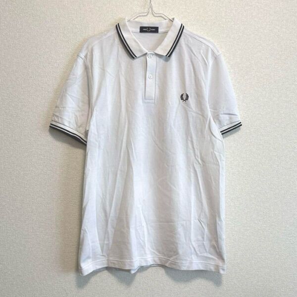 FRED PERRY フレッドペリー 半袖ポロシャツ ホワイト L