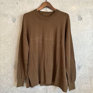 AP STUDIO カーキ ブラウン系 プルオーバー シルク コットン ニット