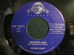 Naomi Davis ： Promised Land 7'' / 45s ★ 現行Funk Band X 女性Vo.グループ / Daptone ☆ 落札5点で送料無料