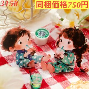 多種類可愛い子供人物PETシール 6種180枚 小さい楽園シリーズ