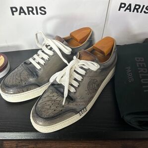 美品 Berluti プレイタイム スクリット カリグラフィ スニーカー 7.5