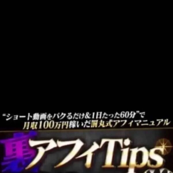 【裏アフィTips】ショート動画をパクるだけ&1日60分”で月収100万円稼いだ罰丸式アフィマニュアル 罰丸【定価49,800
