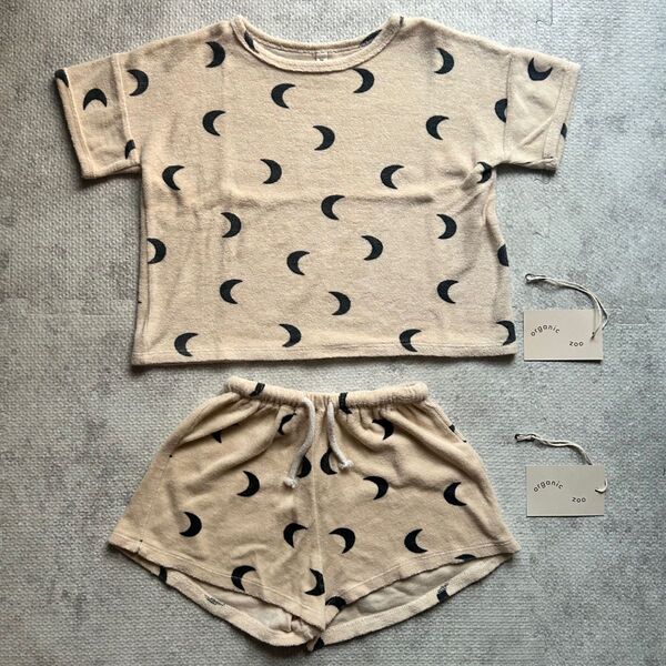 【organic zoo 】Pebble Midnight Terry セットアップ 3-4y