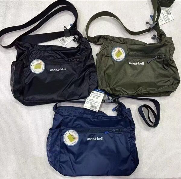 黒】montbell ショルダーバッグ 軽量バッグ 登山 アウトドア ナイロン PORTER S