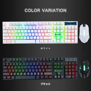 キーボード&マウスセット 2点セット ゲーミングキーボード LEDライト バック