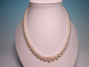 *K18 Akoya pearl book@ pearl .6mm~9mm. necklace 30g