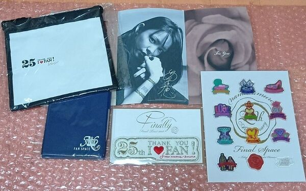 限定 安室奈美恵 レアグッズ5点セット メモ帳&えんぴつワッペン 巾着/誕生日カード付き