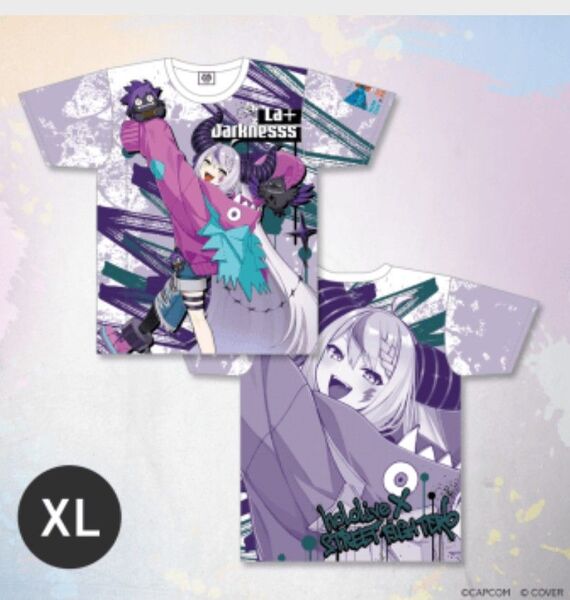カプコン限定 ホロライブ×ストリートファイター6 Tシャツ ラプラス・ダークネス
