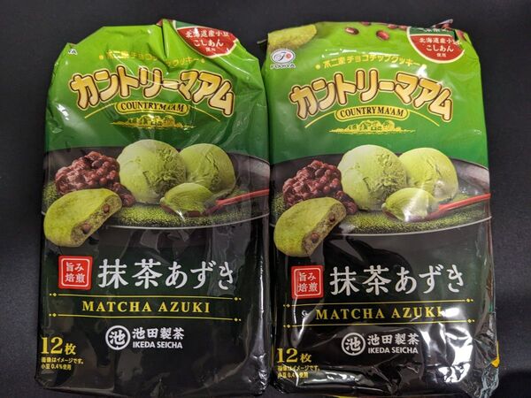 不二家 カントリーマアム 抹茶あずき 2箱24枚 池田製茶