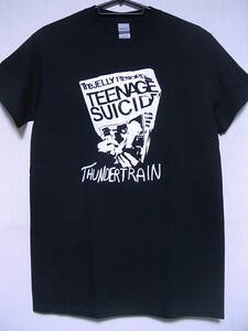 即決★新品バンドＴシャツ★サンダートレイン★THUNDERTRAIN★TEENAGE SUICIDE★ブラックボディ×ホワイトプリント★S/M/L/XLサイズ対応可