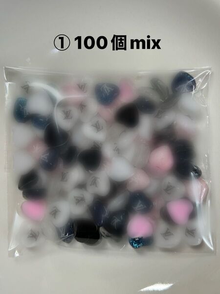 ネイルパーツ ハートミニ mix100個