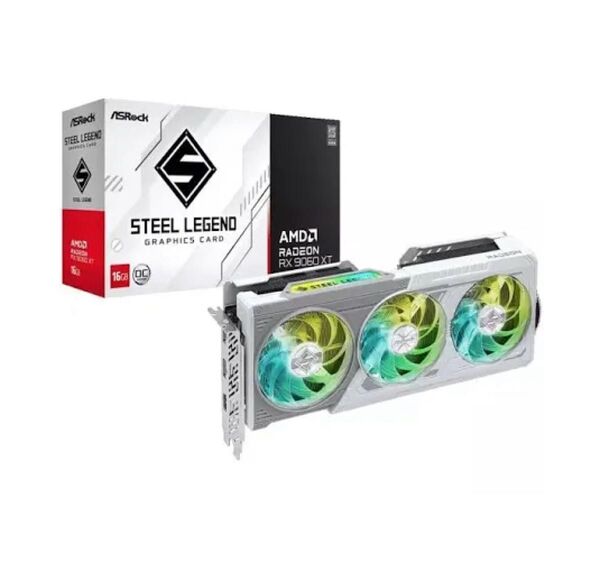 (メーカー保証あり)AMD radeon rx9060xt 16gb steel legends oc ver ライティングあり