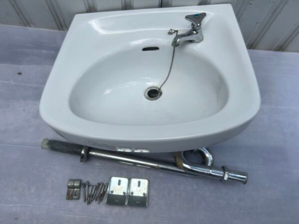 ina (inax.リクシル)手洗い器 ホワイト 蛇口付き 壁掛け 洗面器 手洗いボウル 洗面台 洗面ボウル 陶器製簡易洗面台