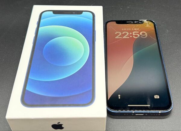 iPhone12 mini ブルー 画面割れ ジャンク