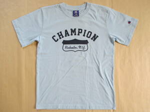 Доставка 180 иен Champion Champion Kids College Round Print T -Shirt Light Blue 160 Ширина 45 см.