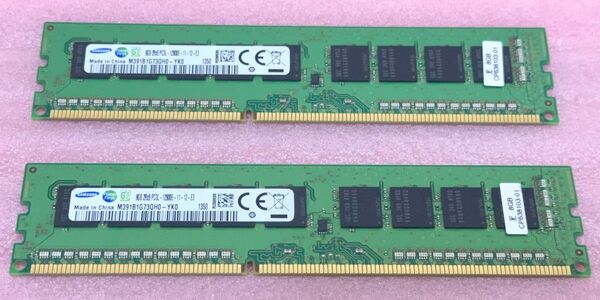 Samsung M391B1G73QH0-YK0 2枚■PC3L-12800E DDR3 ECC UDIMM 16GB@8GB
