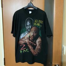 希少 90s 『2PAC』USA製RAP T-SH「ALL EYES ON ME」HIPHOP ラッパー ストリート ラップT ラップティーズ_画像1