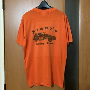 希少 ジャンティーク購入『USED』VINTAGE染み込みプリントT-SH ヴィンテージ ビンテージ レース物 古着 半袖Tシャツ プリントTシャツの画像3