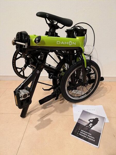 Dahon K3 ライム ブラック 14インチ 軽量 折りたたみ 自転車 9-53T ダホン ミニベロ 折り畳み 折畳 輪行 緑