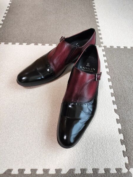 美品!LANVIN COLLECTION ドレスシューズ ボルドー24.5cm