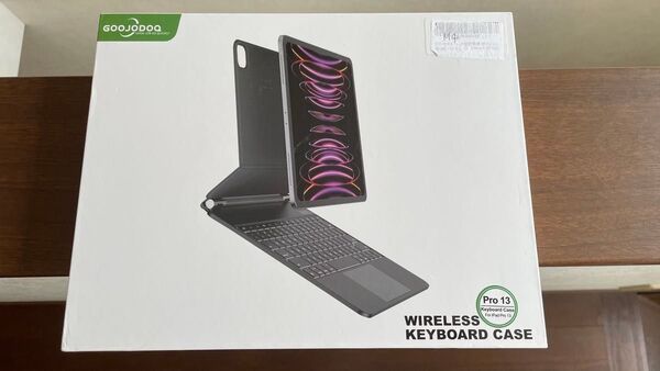 iPad Pro 13インチ ワイヤレスキーボード ケース ホワイト GOOJODOQ
