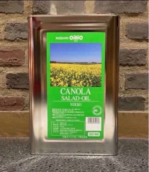 ニッコーキャノーラ油 業務用、一斗缶16.5kg