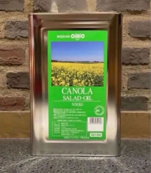 ニッコーキャノーラ油 業務用、一斗缶16.5kg