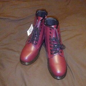 ブーツショートカット ボルドー サイズ44 ワインレッド