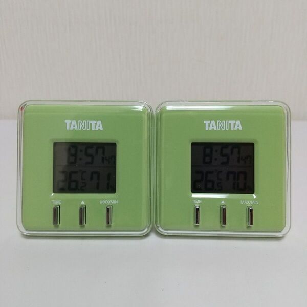 TANITA 温湿度計 デジタル グリーン TT-550 2set