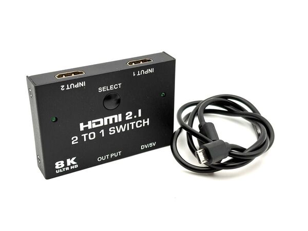 HDMI 2.1 2to1切替器 8K UHD 120Hz