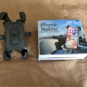 自転車用 スマホホルダー バイク スマートフォンホルダー ブラック