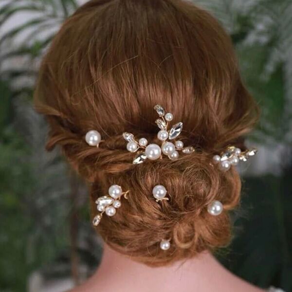 髪飾り 浴衣 結婚式 お呼ばれ ウェディング ブライダル 成人式 卒業式 ヘアアクセサリー ヘアピン パール かんざし ゴールド