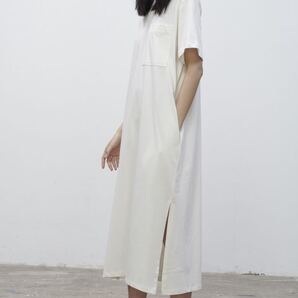 STUDIO NICHOLSON MERCERIZED COTTON SHORT SLEEVE JERSEY DRESS ロングワンピース スタジオ ニコルソン