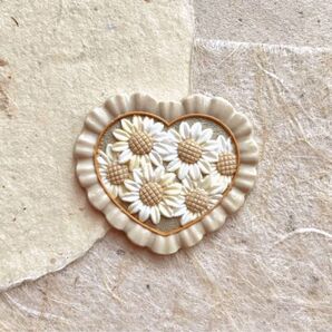 3D シーリングスタンプヘッド ひまわりフリル