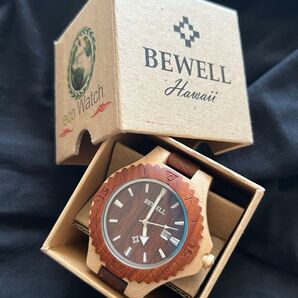 11月限定価格。BEWELL Hawaii 腕時計 木製 メンズ