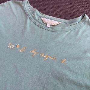 To b. by agnes b ロゴプリントT グリーン38(M)