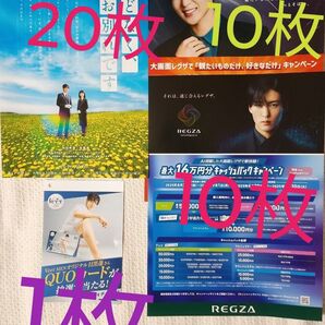 計41枚★ほどなく、お別れです フライヤー 目黒蓮 浜辺美波 レグザキャンペーン チラシ2種 veetMENチラシつき