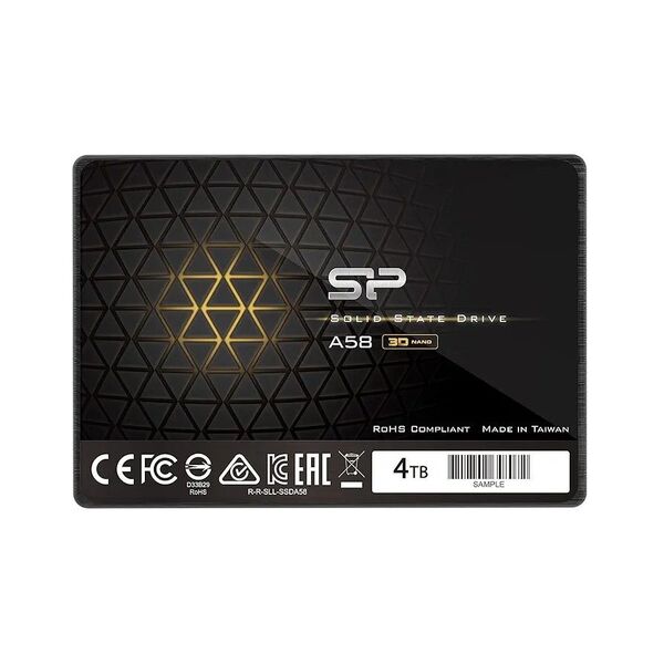 シリコンパワー 4TB SSD 3D NAND A58 SLCキャッシュパフォーマンスブースト SATA III