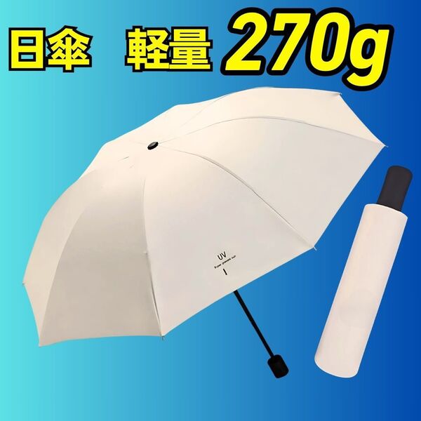 折りたたみ傘 日傘 晴雨兼用 コンパクト UVカット 熱中症対策 白 軽量 コンパクト メンズ レディース 兼用 雨具 日焼け対策
