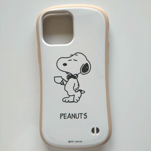 【 iphone13 promax ケース スヌーピー snoopy ホワイト×ベージュ 】ピーナッツ ウッドストック スマホ