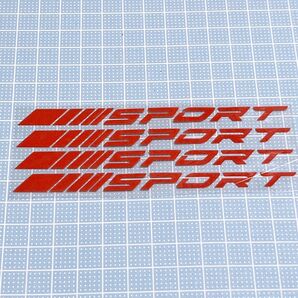 転写式 車のドア用 【SPORT】 ステッカー シール レッド