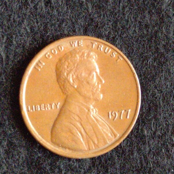 アメリカ硬貨☆リバティ1セント銅貨コイン☆1977年と1987年2枚セット☆リンカーン