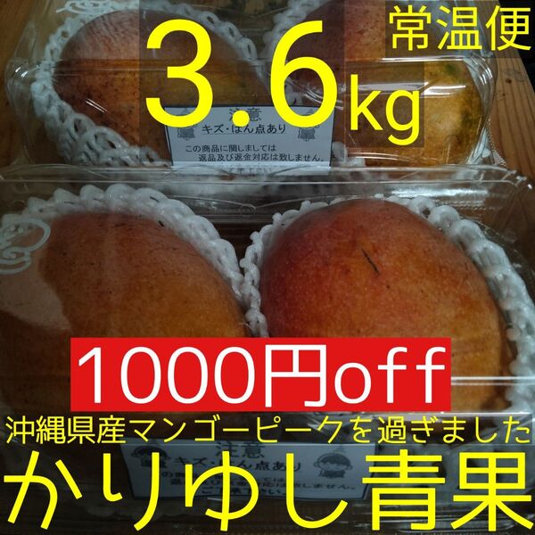【1000円off】沖縄県産 マンゴーB品C品 約3.6kg【常温便】②