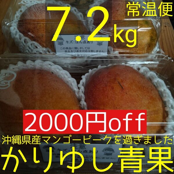 【2000円off】沖縄県産 マンゴーB品C品 約7.2kg【常温便】②