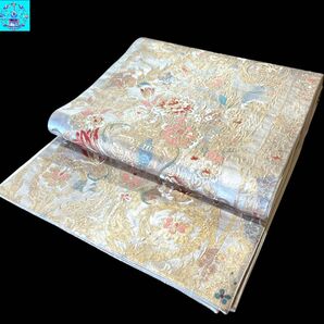 【美品】 六通柄袋帯 有職文様 金銀糸 黒留袖 色留袖 振袖 訪問着 パーティー