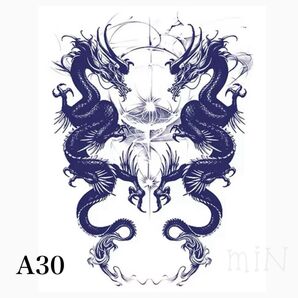 【新作】ジャグアタトゥーシール*A30 双龍 ドラゴン 龍
