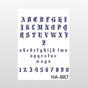 【新作】ジャグアタトゥーシール*HA-887 英数字 アルファベット