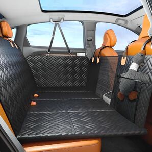 ラスト1点!ペットドライブシート 犬 車 後部座席 犬 車用ベッド 犬ドライブシート【業界新開発硬い 後部座席8枚硬質ボード】
